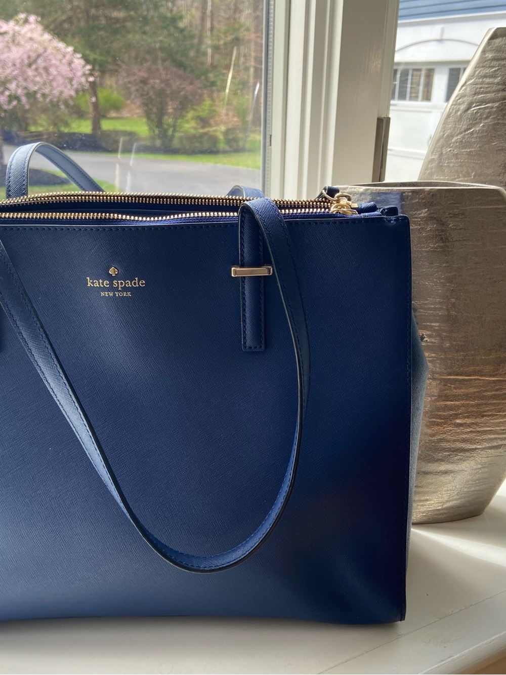 Kate Spade Cedar Street Jensen Tote - Vibrant Royal Blue Saffiano Leather